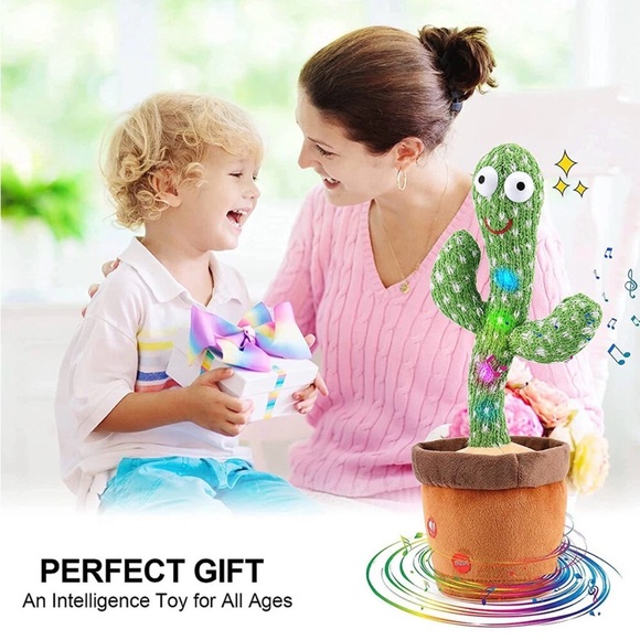 Interactive Singing & Dancing Cactus Plush Toy Imitates your Voice - Green - Picture 4 of 7